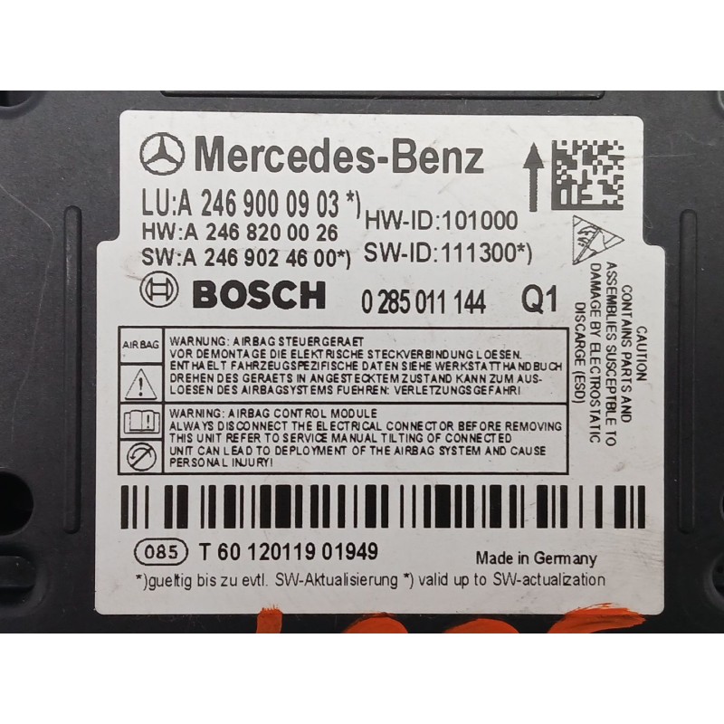 Recambio de kit airbag para mercedes-benz clase b sports tourer (w246, w242) b 180 cdi (246.200) referencia OEM IAM A24668000879