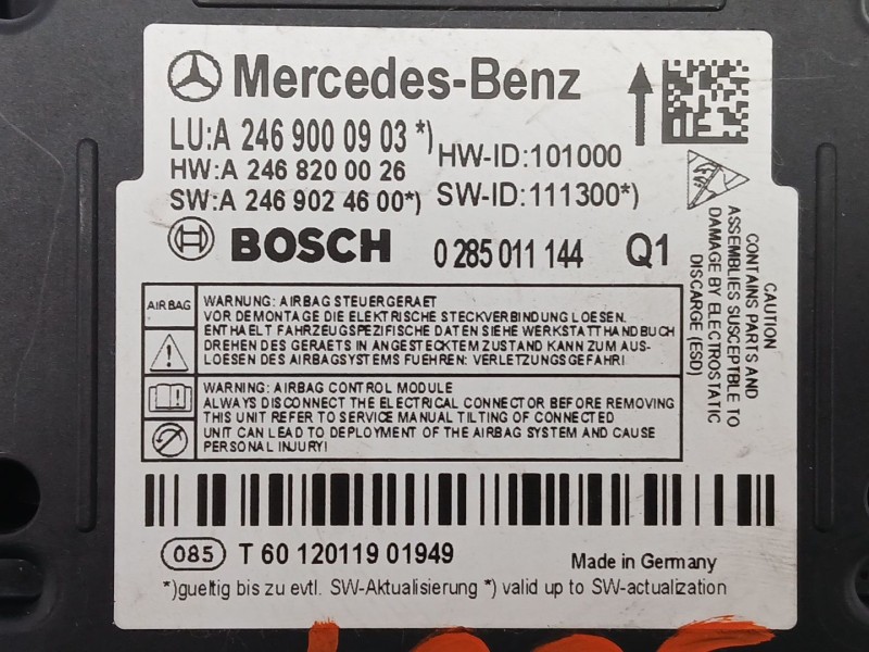 Recambio de kit airbag para mercedes-benz clase b sports tourer (w246, w242) b 180 cdi (246.200) referencia OEM IAM A24668000879