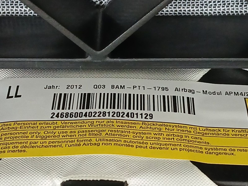 Recambio de kit airbag para mercedes-benz clase b sports tourer (w246, w242) b 180 cdi (246.200) referencia OEM IAM A24668000879