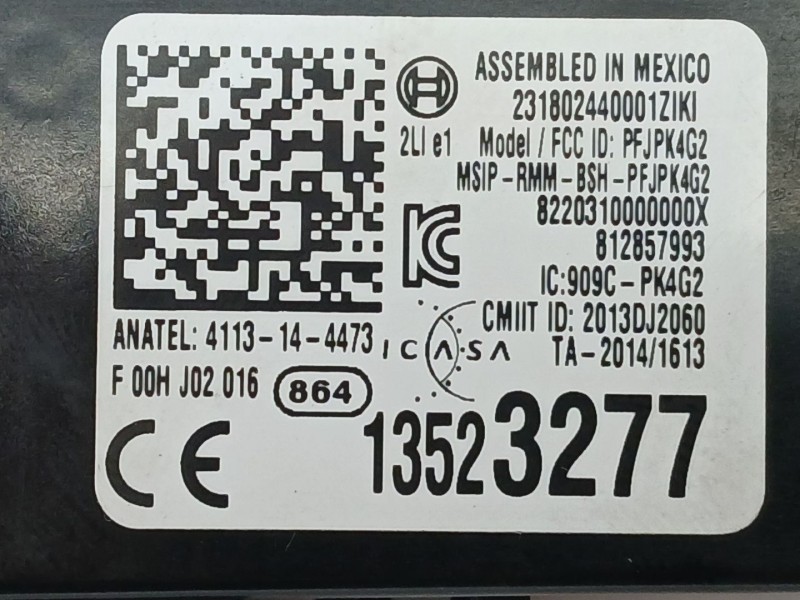 Recambio de modulo electronico para opel astra k sports tourer (b16) 1.4 turbo (35) referencia OEM IAM 13523277  F00HJ02016