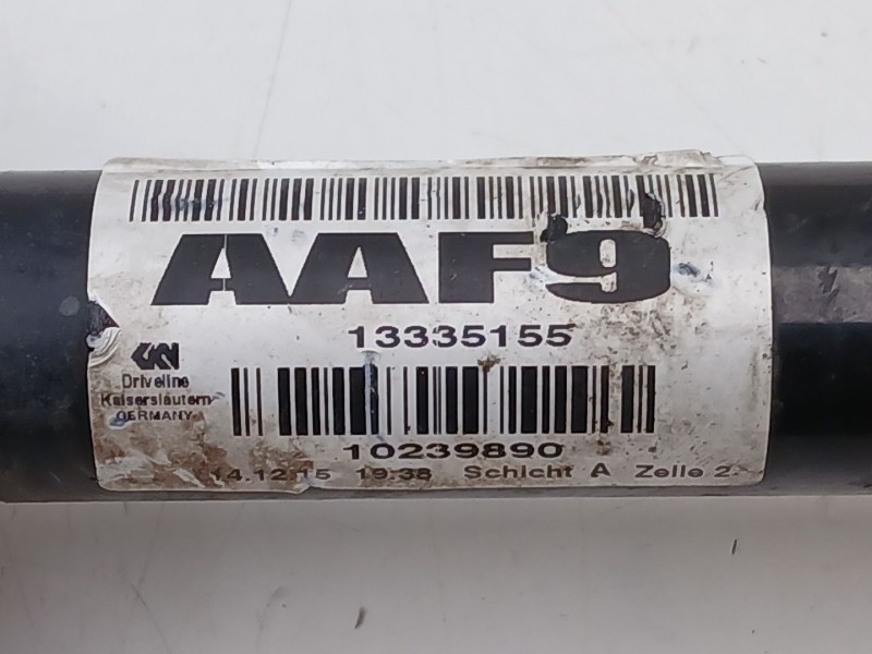 Recambio de transmision delantera izquierda para opel astra k (b16) 1.6 turbo (68) referencia OEM IAM 13335155  