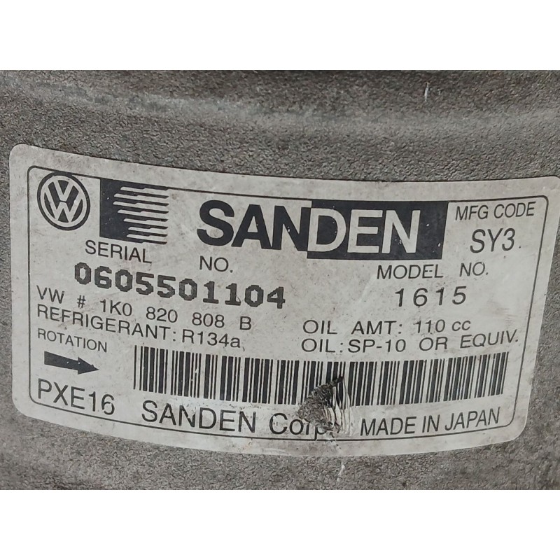 Recambio de compresor aire acondicionado para volkswagen scirocco iii (137, 138) 2.0 tdi referencia OEM IAM 1K0820808B  