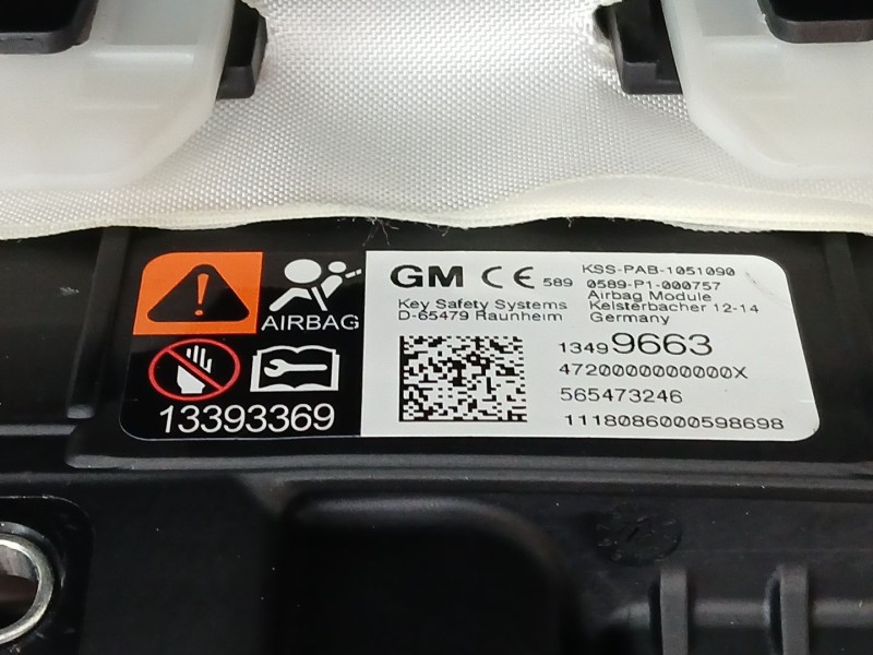 Recambio de kit airbag para opel astra k sports tourer (b16) 1.4 turbo (35) referencia OEM IAM 39085189 775799950 13514457