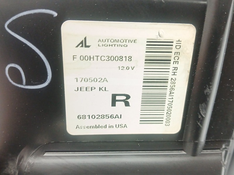 Recambio de faro derecho para jeep cherokee (kl) 2.2 crd 4x4 referencia OEM IAM 68102856AI  