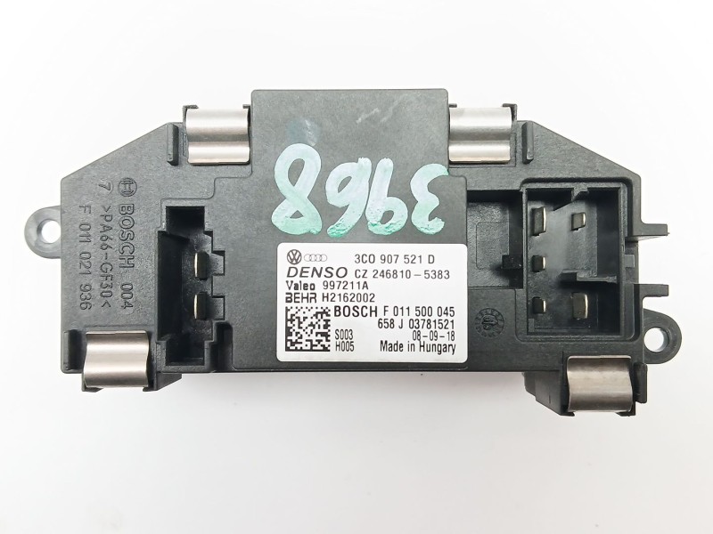 Recambio de resistencia calefaccion para seat leon (1p1) 1.9 tdi referencia OEM IAM 3C0907521D 997211A CZ2468105383