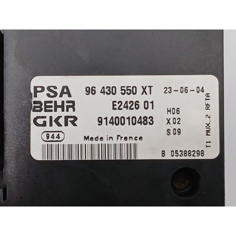 Recambio de mando climatizador para peugeot 206 hatchback (2a/c) 1.6 hdi 110 referencia OEM IAM 96430550XT 9140010483 E242601