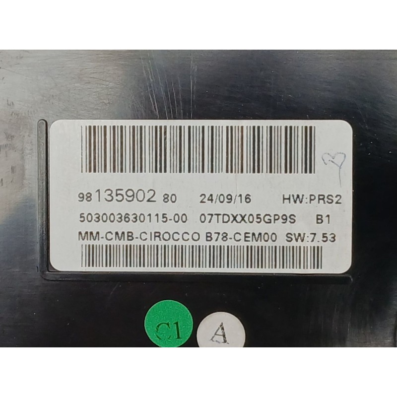 Recambio de cuadro instrumentos para citroën c4 grand picasso ii (da_, de_) 2.0 bluehdi 150 referencia OEM IAM 9813590280  