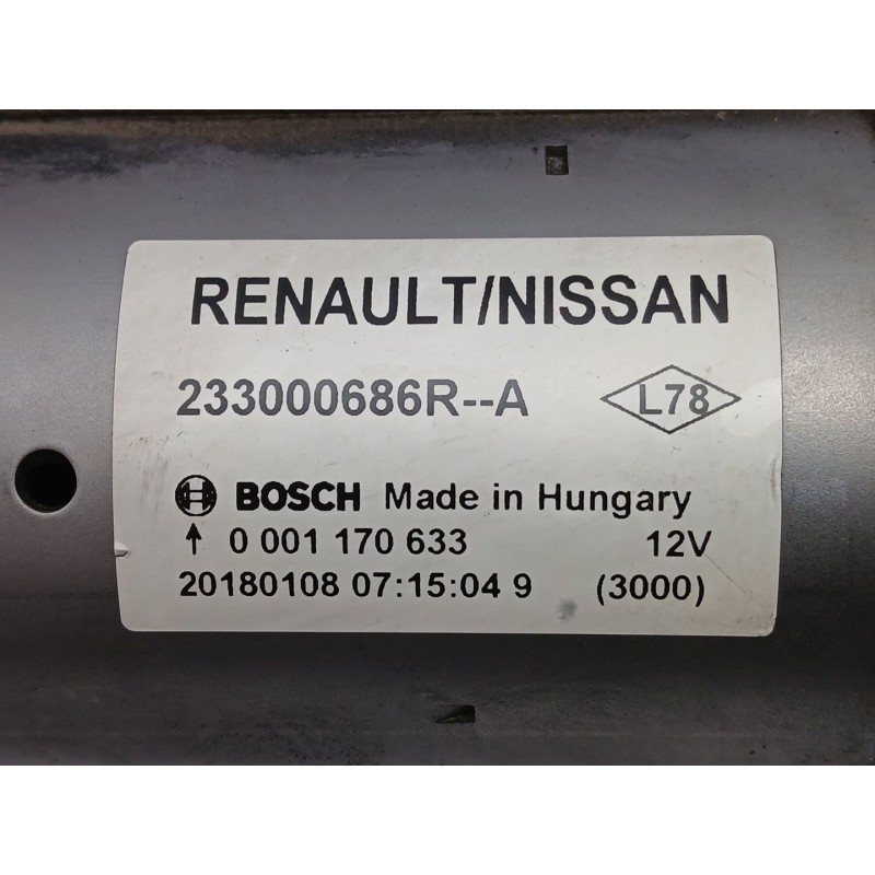 Recambio de motor arranque para renault kadjar (ha_, hl_) 1.6 dci 130 referencia OEM IAM 233000686R  0001170633