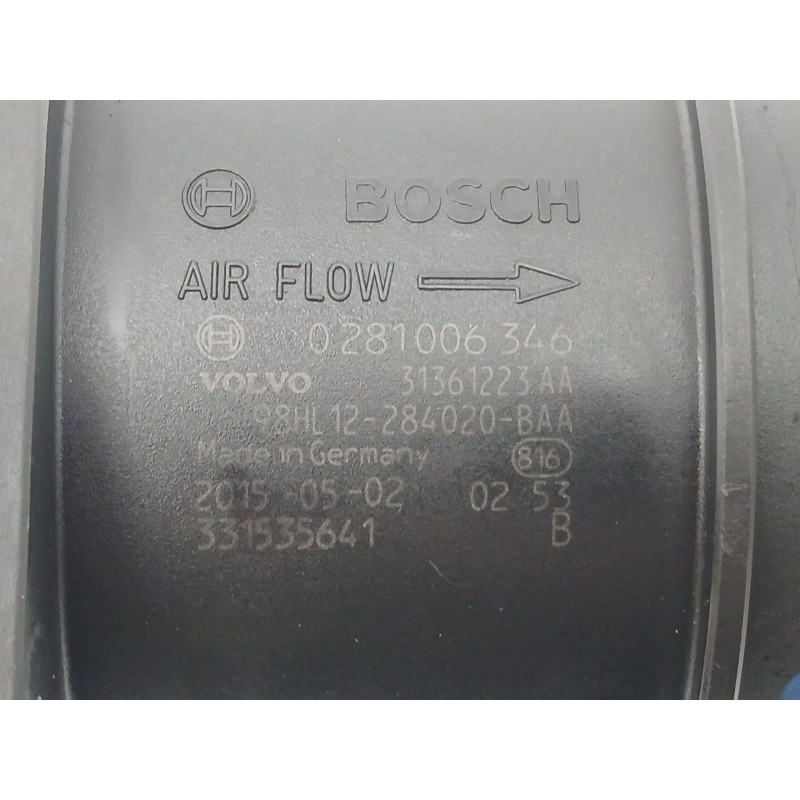 Recambio de caudalimetro para volvo v60 i cross country (157) d4 polestar awd referencia OEM IAM 31361223AA 98HL12284020BAA 0281