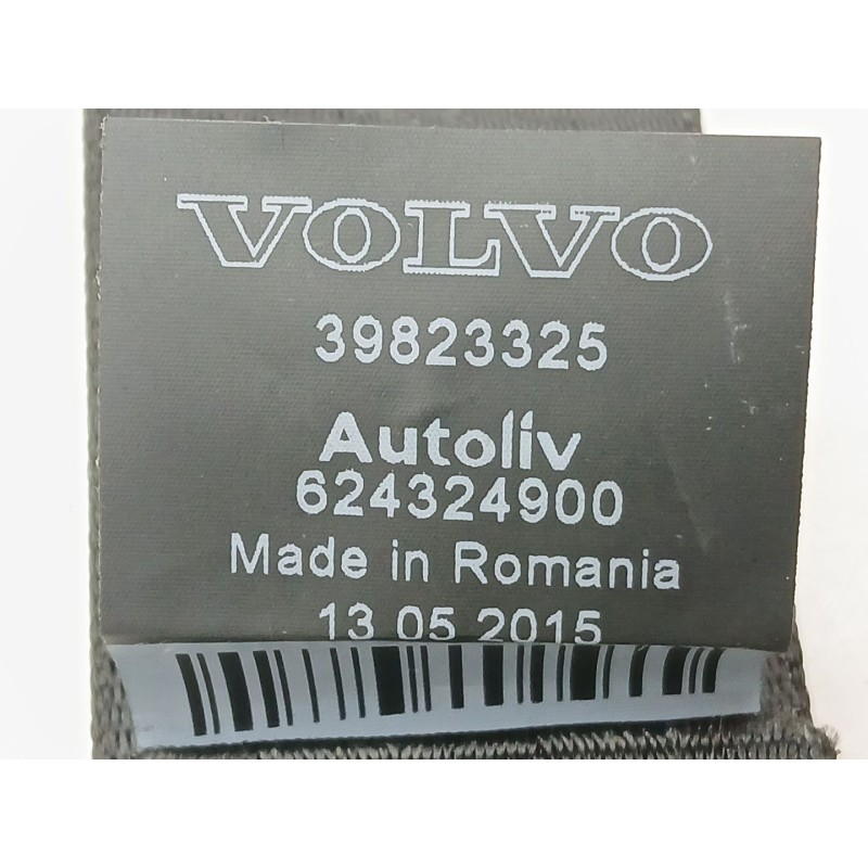 Recambio de cinturon seguridad trasero derecho para volvo v60 i cross country (157) d4 polestar awd referencia OEM IAM 39823325 