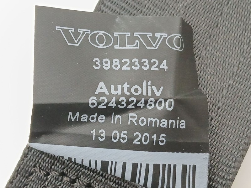 Recambio de cinturon seguridad trasero izquierdo para volvo v60 i cross country (157) d4 polestar awd referencia OEM IAM 3982332