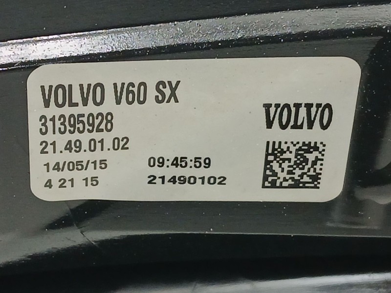 Recambio de piloto trasero izquierdo para volvo v60 i cross country (157) d4 polestar awd referencia OEM IAM 31395928  
