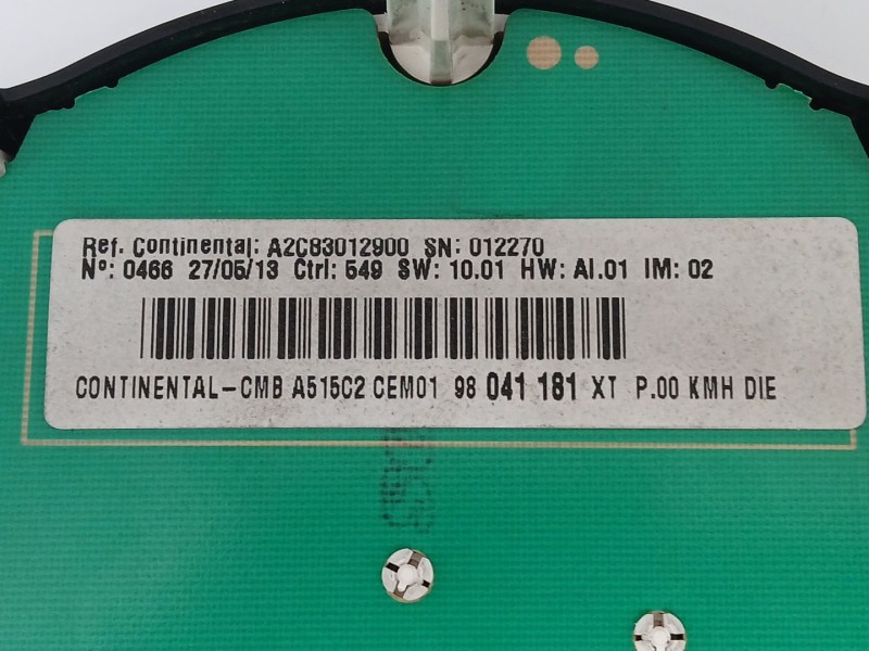 Recambio de cuadro instrumentos para citroën c3 collection referencia OEM IAM 98041181XT  A2C83012900