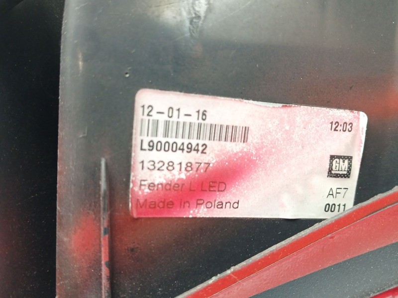 Recambio de piloto trasero izquierdo para opel astra k (b16) 1.6 turbo (68) referencia OEM IAM 13281877  