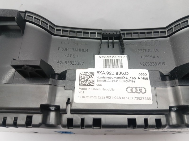 Recambio de cuadro instrumentos para audi a1 sportback (8xf) 1.0 tfsi referencia OEM IAM 8XA920930D  