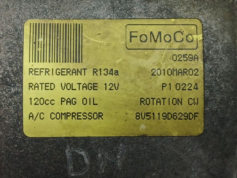 Recambio de compresor aire acondicionado para ford fiesta (cb1) titanium referencia OEM IAM 8V5119D629DF  