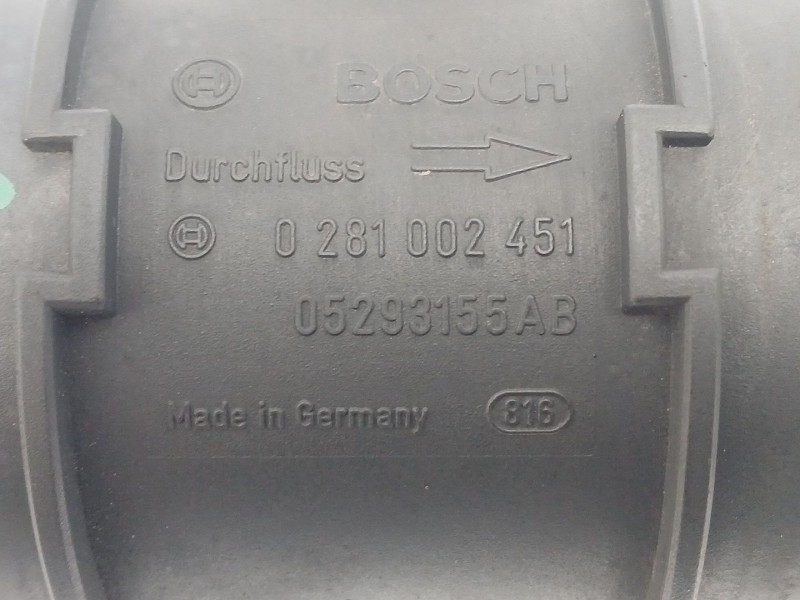Recambio de caudalimetro para chrysler voyager iv (rg, rs) 2.5 crd referencia OEM IAM 0281002451  05293155AB