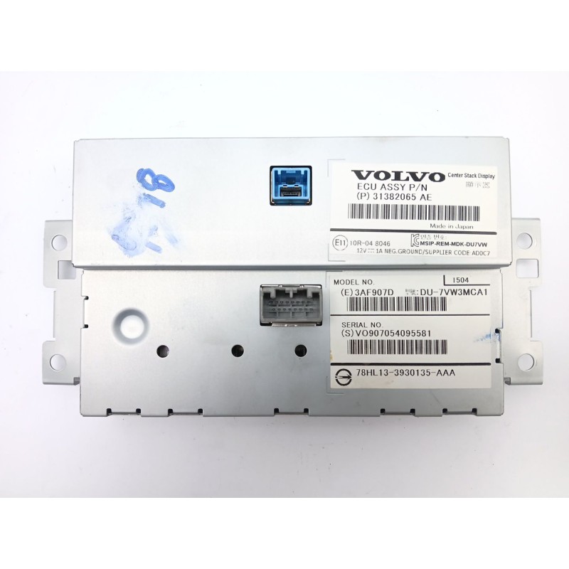 Recambio de pantalla multifuncion para volvo v60 i cross country (157) d4 polestar awd referencia OEM IAM 31382065  