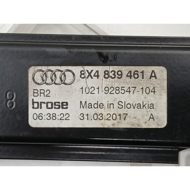 Recambio de elevalunas trasero izquierdo para audi a1 sportback (8xf) 1.0 tfsi referencia OEM IAM 8X4839461A 8K0959812A 10219285