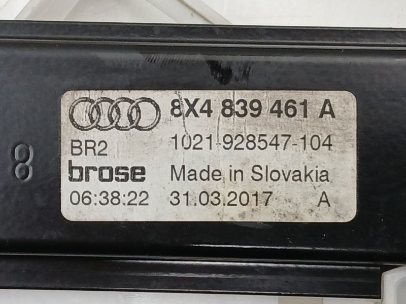 Recambio de elevalunas trasero izquierdo para audi a1 sportback (8xf) 1.0 tfsi referencia OEM IAM 8X4839461A 8K0959812A 10219285