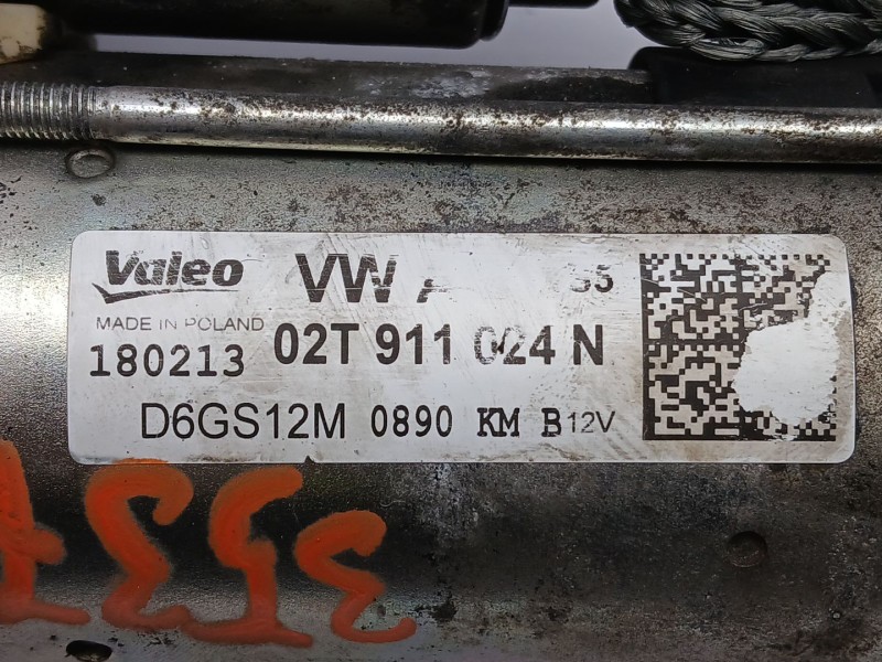 Recambio de motor arranque para volkswagen polo (6r1) advance referencia OEM IAM 02T911024N D6GS12M 180213
