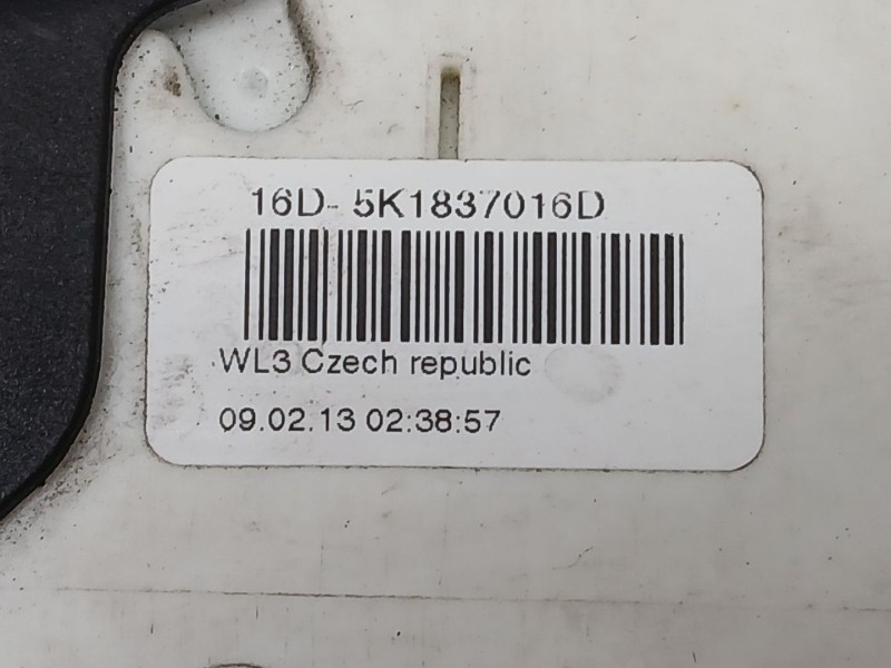 Recambio de cerradura puerta delantera derecha para volkswagen polo (6r1) advance referencia OEM IAM 5K1837016D  