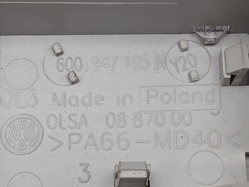 Recambio de luz interior para volkswagen polo (6r1) advance referencia OEM IAM 6Q0947105M  