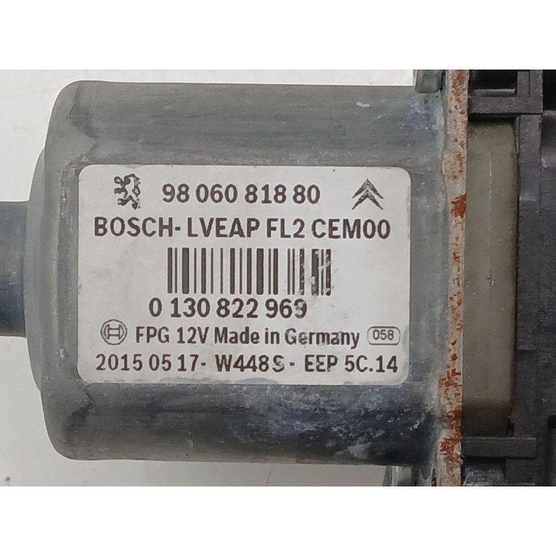 Recambio de elevalunas delantero izquierdo para peugeot 2008 i (cu_) 1.6 bluehdi 100 referencia OEM IAM 9806088180 0130822969 98