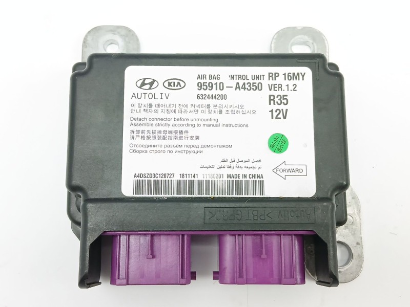 Recambio de centralita airbag para kia carens iv 1.7 crdi referencia OEM IAM 95910A4350  