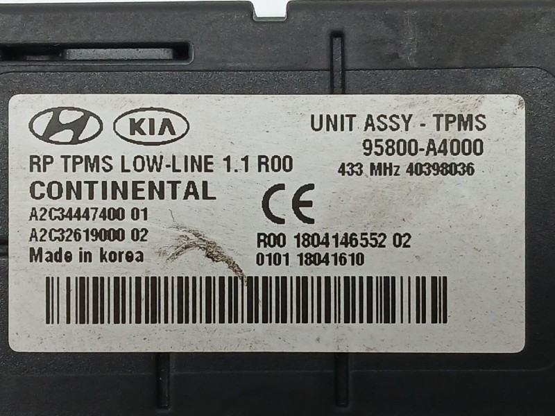 Recambio de modulo electronico para kia carens iv 1.7 crdi referencia OEM IAM 95800A4000 A2C3261900002 A2C3444740001
