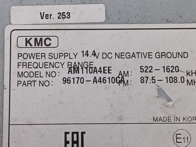 Recambio de sistema audio / cd para kia carens iv 1.7 crdi referencia OEM IAM 96170A4610CA  