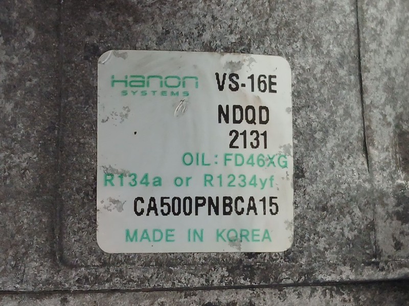 Recambio de compresor aire acondicionado para kia carens iv 1.7 crdi referencia OEM IAM CA500PNBCA15  