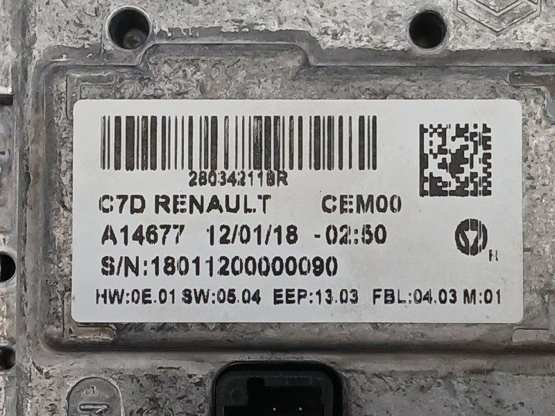 Recambio de pantalla multifuncion para renault kadjar (ha_, hl_) 1.6 dci 130 referencia OEM IAM 280342118R  