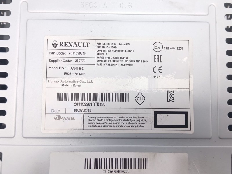 Recambio de sistema audio / cd para renault clio iv (bh_) 1.2 16v referencia OEM IAM 281159981R  