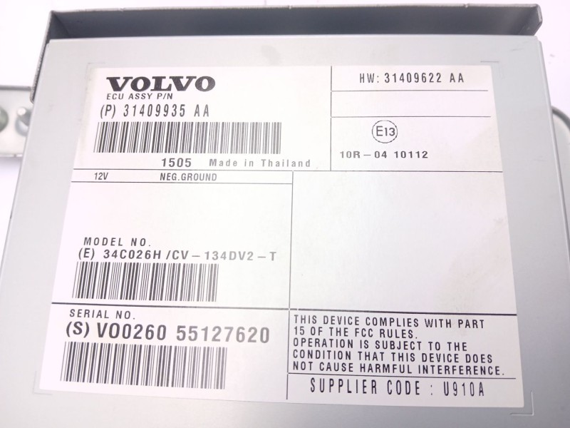 Recambio de modulo electronico para volvo v60 i cross country (157) d4 polestar awd referencia OEM IAM 31409935AA  