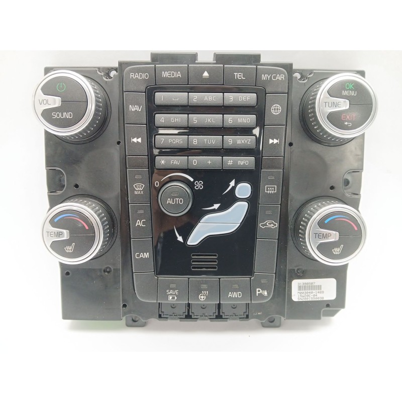 Recambio de mando climatizador para volvo v60 i cross country (157) d4 polestar awd referencia OEM IAM 31398587  