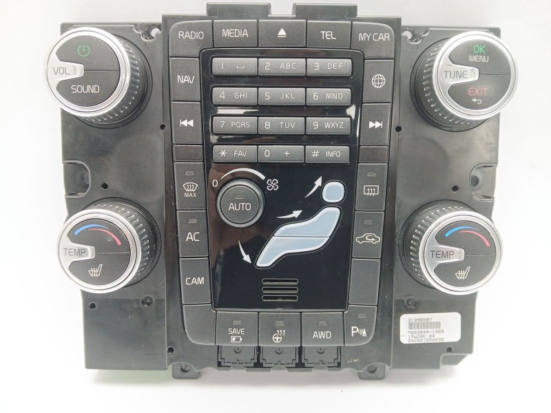 Recambio de mando climatizador para volvo v60 i cross country (157) d4 polestar awd referencia OEM IAM 31398587  