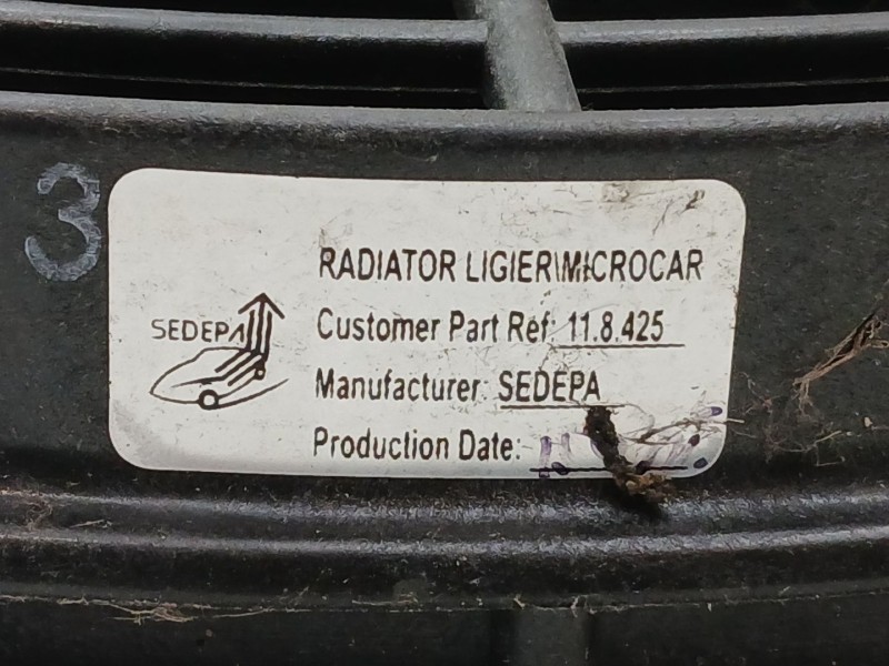 Recambio de electroventilador para microcar m8 81/br/da referencia OEM IAM 118425  