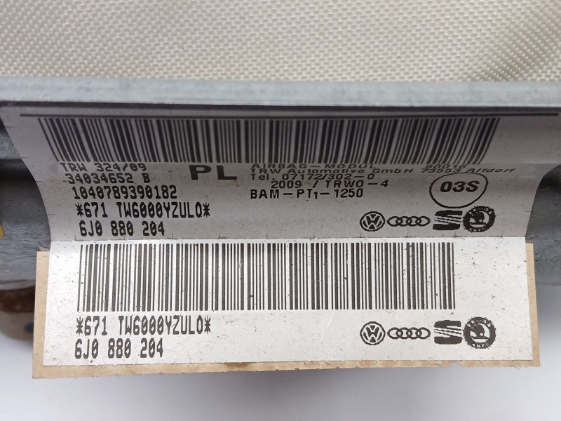 Recambio de airbag delantero derecho para seat ibiza iv (6j5, 6p1) 1.4 referencia OEM IAM 6J0880204  