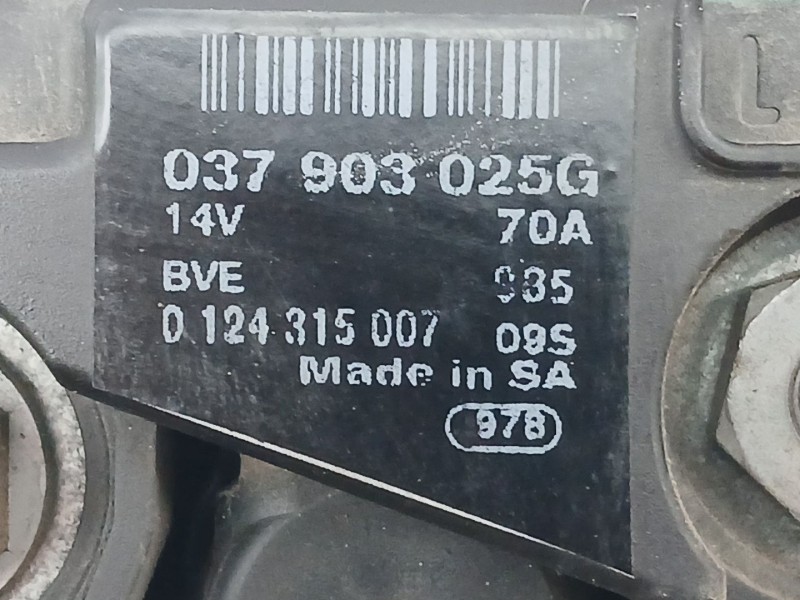Recambio de alternador para seat ibiza iv (6j5, 6p1) 1.4 referencia OEM IAM 037903025G  0124315007