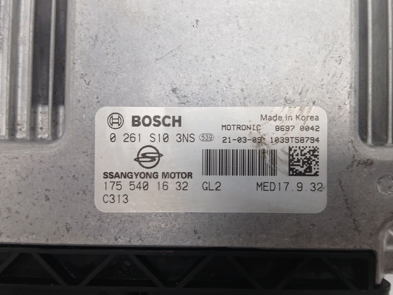 Recambio de centralita motor uce para ssangyong korando (c300) 1.5 referencia OEM IAM 1755401632  0261S103NS