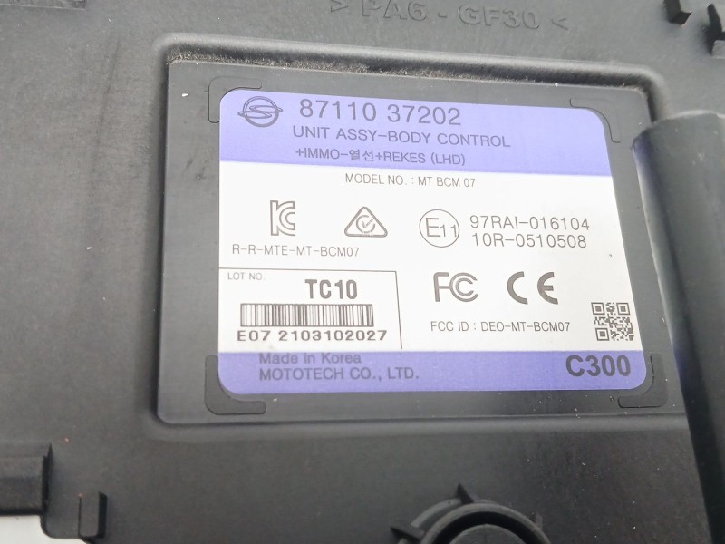 Recambio de modulo electronico para ssangyong korando (c300) 1.5 referencia OEM IAM 8711037202  