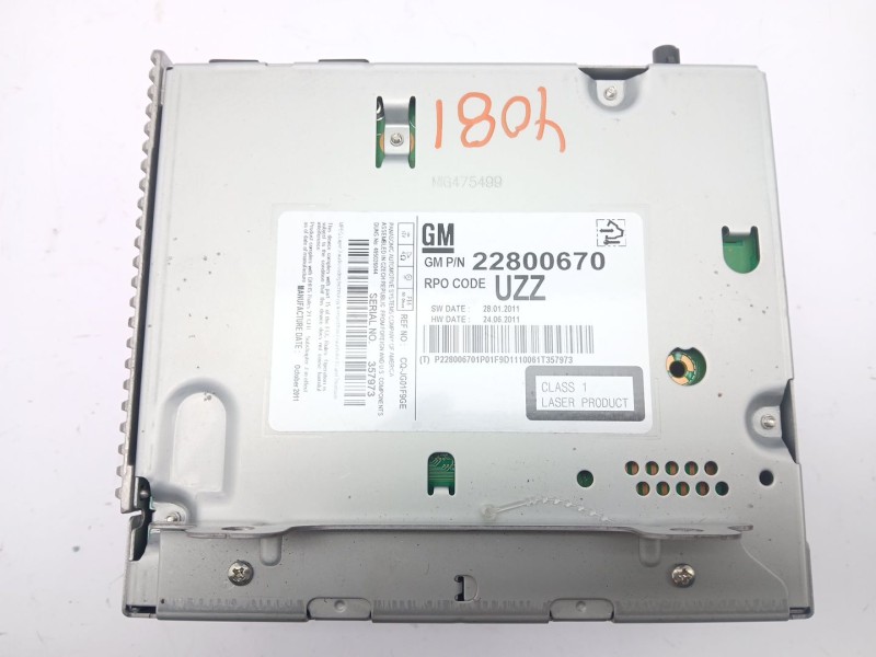 Recambio de sistema audio / cd para opel astra j (p10) 1.7 cdti (68) referencia OEM IAM 22800670  