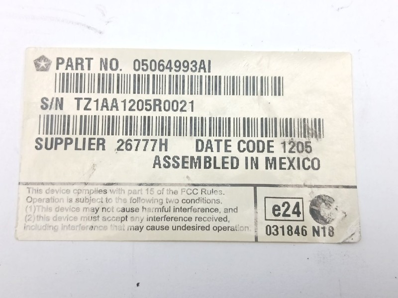 Recambio de modulo electronico para fiat freemont (345_) 2.0 jtd referencia OEM IAM P05064993AI  