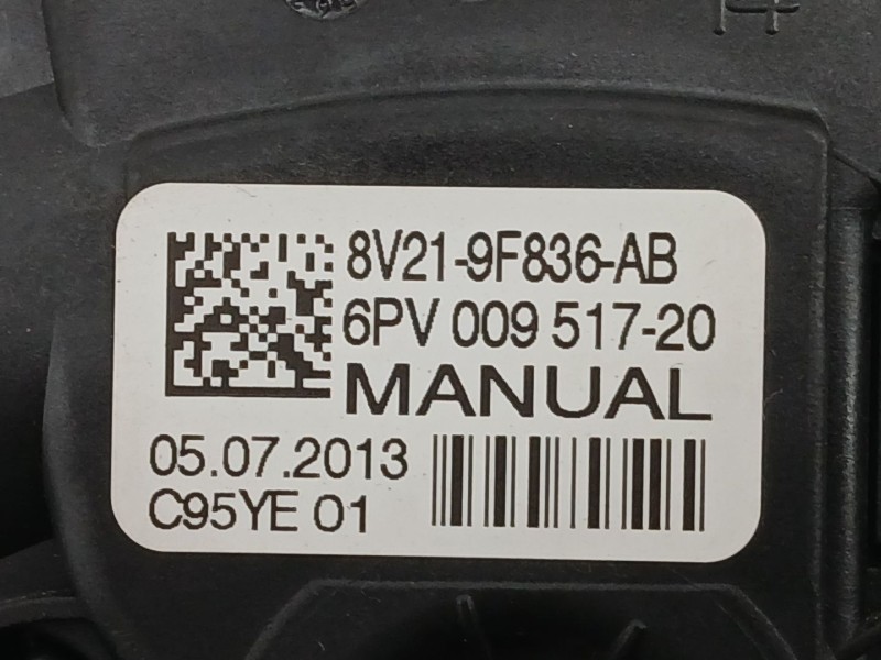 Recambio de potenciometro pedal para ford fiesta (ccn) 1.0 ecobost referencia OEM IAM 8V219F836AB  6PV00951720