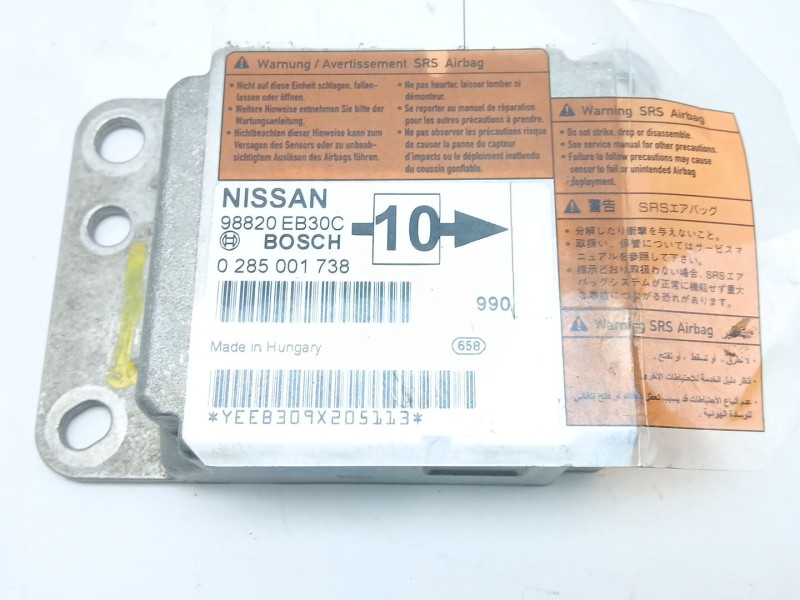 Recambio de centralita airbag para nissan pathfinder (r51) 2.5 dci xe referencia OEM IAM 98820EB30C  