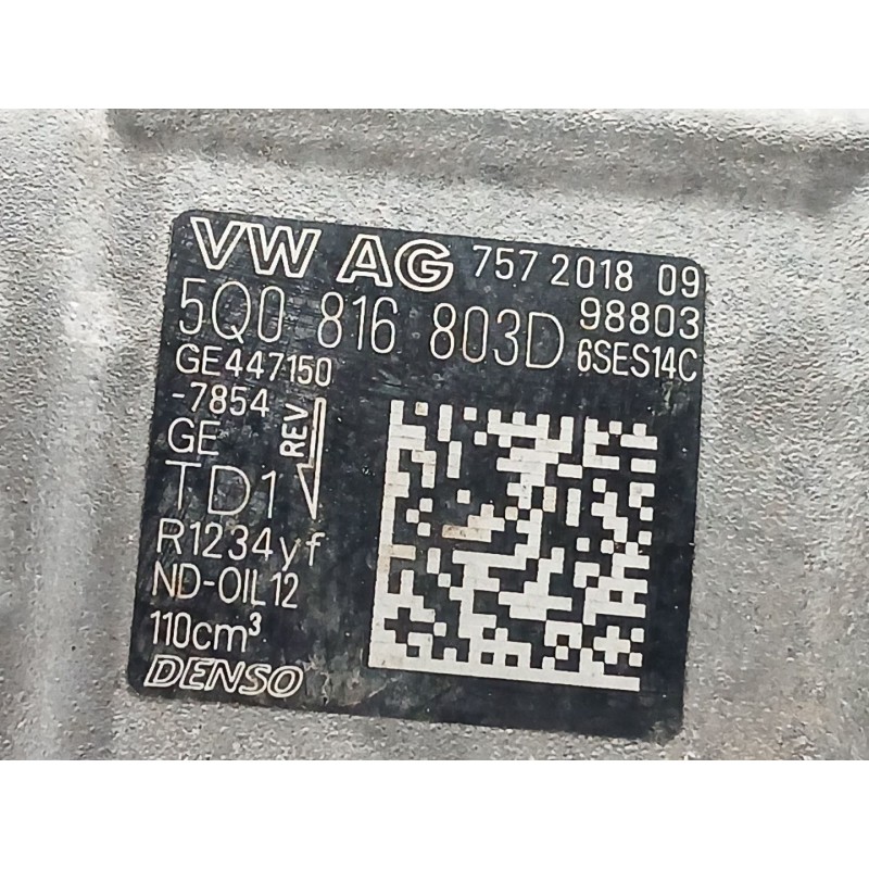 Recambio de compresor aire acondicionado para skoda superb iii (3v3) 2.0 tdi referencia OEM IAM 5Q0816803D  GE4471507854