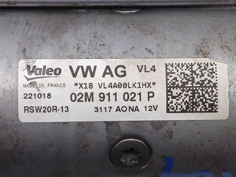 Recambio de motor arranque para skoda superb iii (3v3) 2.0 tdi referencia OEM IAM 02M911021P  RSW20R13
