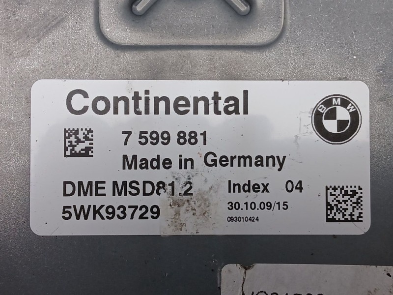 Recambio de centralita motor uce para bmw 1 (e81) 118 i referencia OEM IAM 7599881  5WK93729