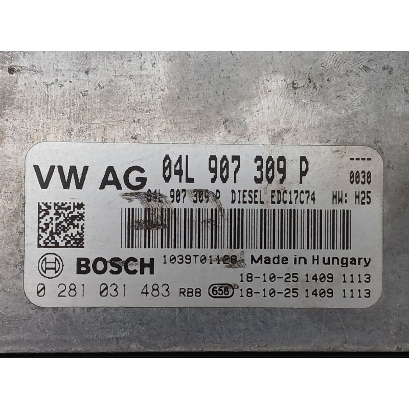 Recambio de centralita motor uce para skoda superb iii (3v3) 2.0 tdi referencia OEM IAM 04L907309P  0281031483